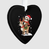 Alpaca Sloth Christmas (2) Ornament (Vorderseite)