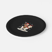 Alpaca Sloth Christmas (2) Pappteller (Schrägansicht)