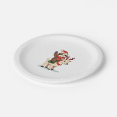 Alpaca Sloth Christmas (2) Pappteller (Schrägansicht)