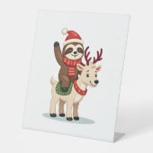 Alpaca Sloth Christmas (2) Sockelschild (Vorderseite)