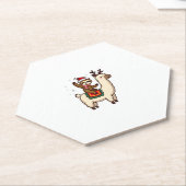 Alpaca Sloth Christmas (2) Untersetzer (angewinkelt)