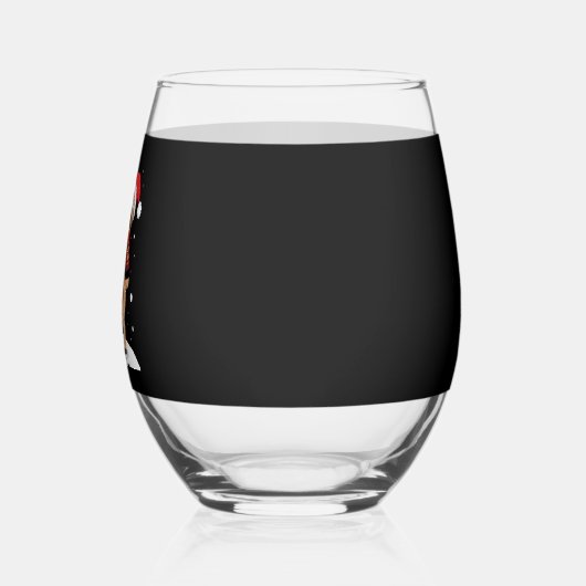 Alpaca Sloth Christmas (2) Weinglas Ohne Stiel (Links)