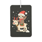 Alpaca Sloth Christmas (3) Autolufterfrischer (Vorderseite)
