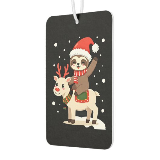 Alpaca Sloth Christmas (3) Autolufterfrischer (Links)