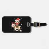 Alpaca Sloth Christmas (3) Gepäckanhänger (Vorderseite horizontal)