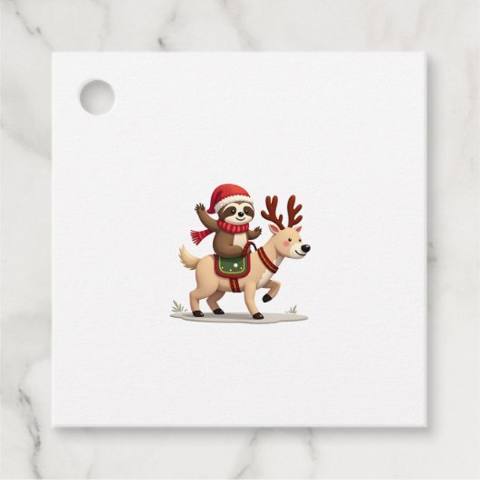 Alpaca Sloth Christmas (3) Geschenkanhänger (Vorderseite)