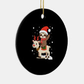 Alpaca Sloth Christmas (3) Keramik Ornament (Rechts)