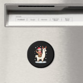 Alpaca Sloth Christmas (3) Magnet (In Situ (Geschirrspüler))