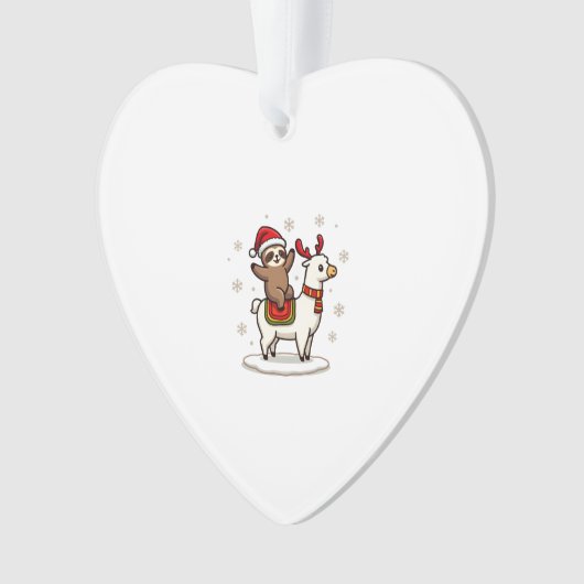 Alpaca Sloth Christmas (3) Ornament (Vorderseite)