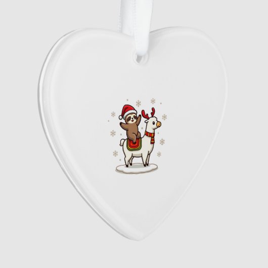 Alpaca Sloth Christmas (3) Ornament (Vorderseite)