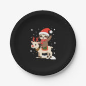 Alpaca Sloth Christmas (3) Pappteller (Vorderseite)