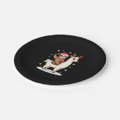 Alpaca Sloth Christmas (3) Pappteller (Schrägansicht)