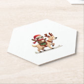 Alpaca Sloth Christmas (3) Untersetzer (angewinkelt)