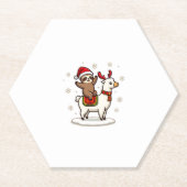 Alpaca Sloth Christmas (3) Untersetzer (Vorderseite)