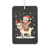 Alpaca Sloth Christmas (4) Autolufterfrischer (Vorderseite)