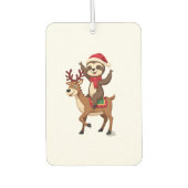 Alpaca Sloth Christmas (4) Autolufterfrischer (Vorderseite)