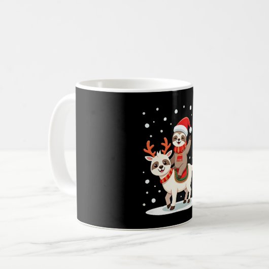 Alpaca Sloth Christmas (4) Kaffeetasse (Vorderseite Links)
