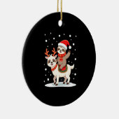 Alpaca Sloth Christmas (4) Keramik Ornament (Rechts)