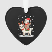 Alpaca Sloth Christmas (4) Ornament (Vorderseite)