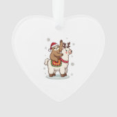 Alpaca Sloth Christmas Ornament (Vorderseite)