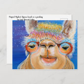 Alpaca Spirit Großmutter Postkarte (Vorne/Hinten)