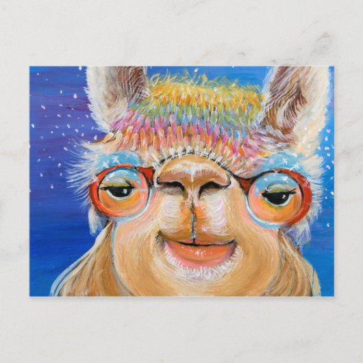 Alpaca Spirit Großmutter Postkarte (Vorderseite)