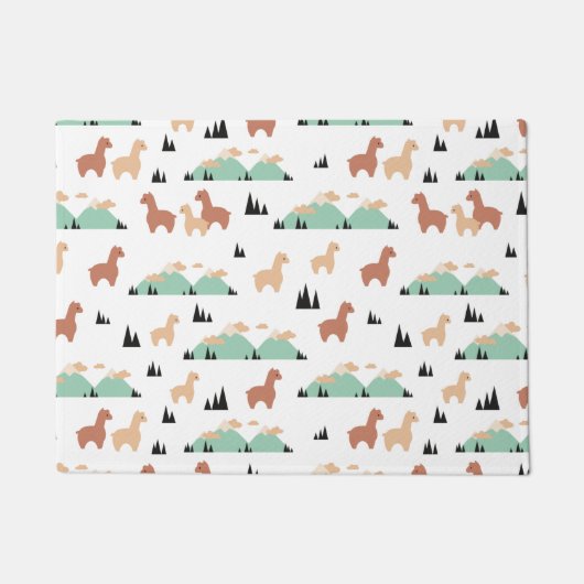 Alpaca Spring Garden Fußmatte (Vorderseite)