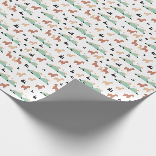 Alpaca Spring Garden Geschenkpapier (Ecke)