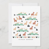 Alpaca Spring Garden T - Shirt Dankeskarte (Vorderseite)