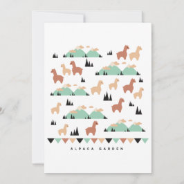 Alpaca Spring Garden T - Shirt Dankeskarte