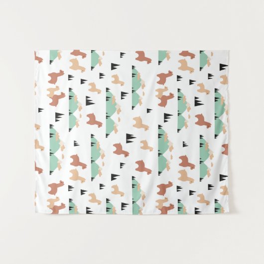 Alpaca Spring Garden Wandteppich (Vorderseite (Horizontal))