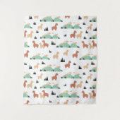 Alpaca Spring Garden Wandteppich (Vorderseite)