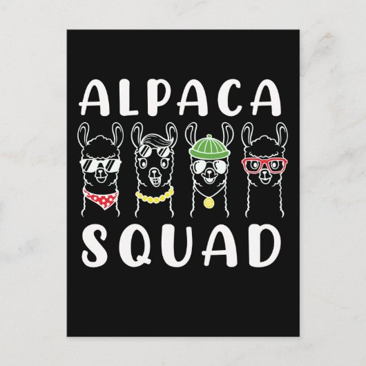 Alpaca Squad Gangster Funny Alpaca Friends Postkarte (Vorderseite)