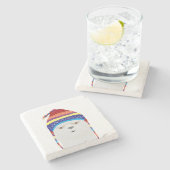 Alpaca Stone Untersetzer (Seitenansicht)