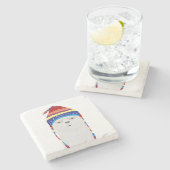 Alpaca Stone Untersetzer (Seitenansicht)