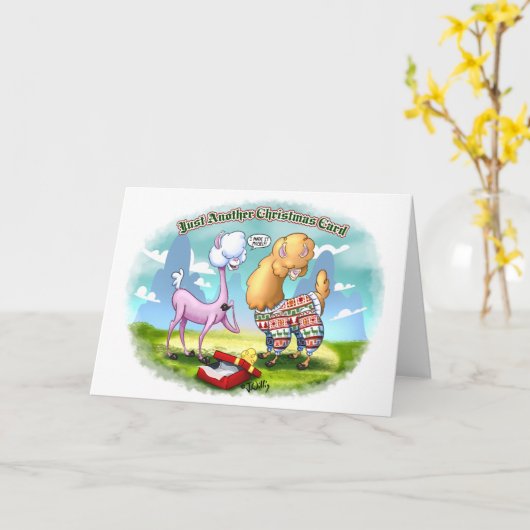 ALPACA SWEATER (matte) von Jeff Willis Art Karte (Gelbe Blume)