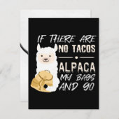 Alpaca Taco Einladung (Vorne/Hinten)