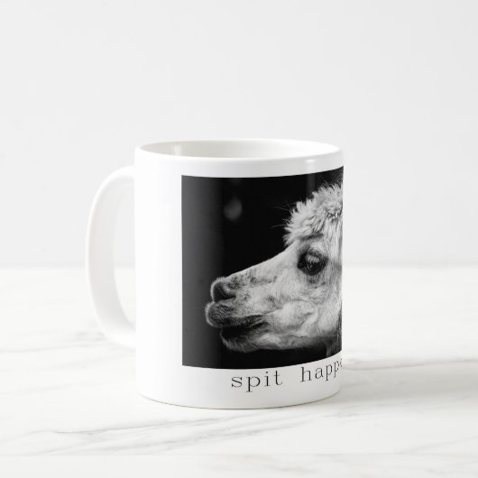 Alpaca Tasse - Spit Happens (Vorderseite Links)