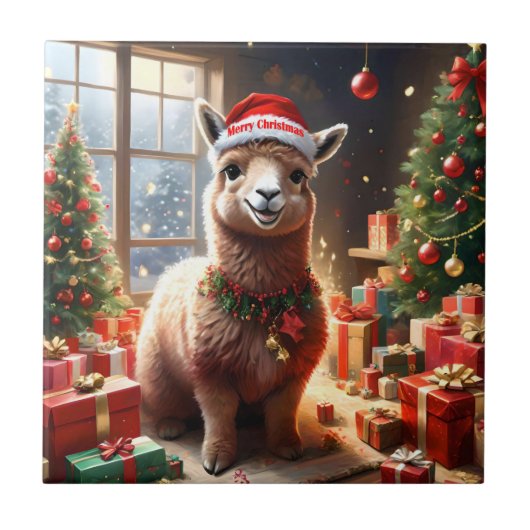 "Alpaca the Presents: A Christmas Tale" Fliese (Vorderseite)