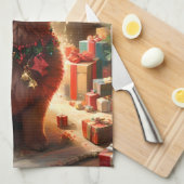 "Alpaca the Presents: A Christmas Tale" Geschirrtuch (Viertel Falte)