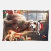 "Alpaca the Presents: A Christmas Tale" Geschirrtuch (Horizontal)