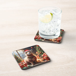 "Alpaca the Presents: A Christmas Tale" Getränkeuntersetzer