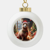 "Alpaca the Presents: A Christmas Tale" Keramik Kugel-Ornament (Vorderseite)