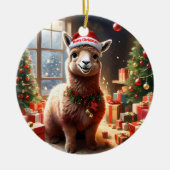 "Alpaca the Presents: A Christmas Tale" Keramik Ornament (Vorne)