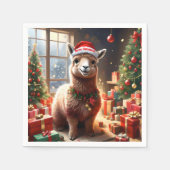 "Alpaca the Presents: A Christmas Tale" Serviette (Vorderseite)