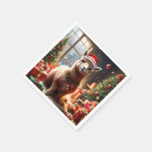 "Alpaca the Presents: A Christmas Tale" Serviette (Ecke)