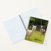 Alpaca Themed Notebook Personalisiert Notizblock (Innenseite)