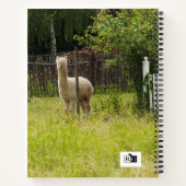 Alpaca Themed Notebook Personalisiert Notizblock (Rückseite)