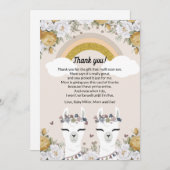 Alpaca Twins Kinderdusche Danke Karte (Vorne/Hinten)