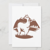 Alpaca und Gebirge Einladung (Vorderseite)